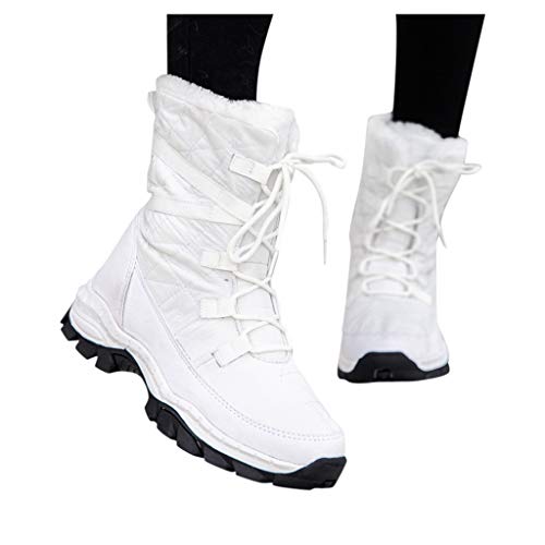 Xinantime Botines Impermeables de Invierno Botas de Nieve para Mujeres Zapatos de Viaje Antideslizantes al Aire Libre,Además de Zapatos de Terciopelo de Algodón Cálido
