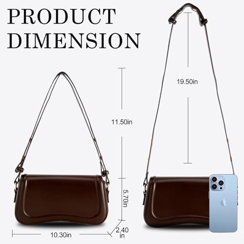 Image of Small Shoulder Bag for women,Crossbody Purses,Leather Tote Handbag Clutch Hobo Purse,with Zipper Closure for Women