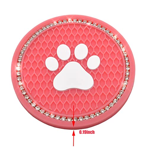 4 posavasos de silicona para coche 2.75" rojo miniatura 2