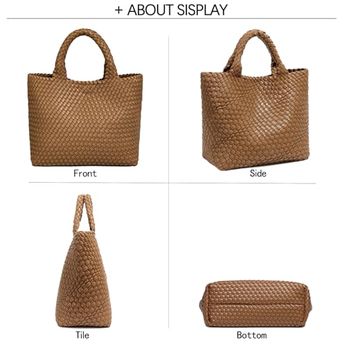 Image of JINMANXUE Fashion Woven Bag Shopper Bag Travel Handbags and Purses Women Tote Bag Large Capacity Shoulder Bags