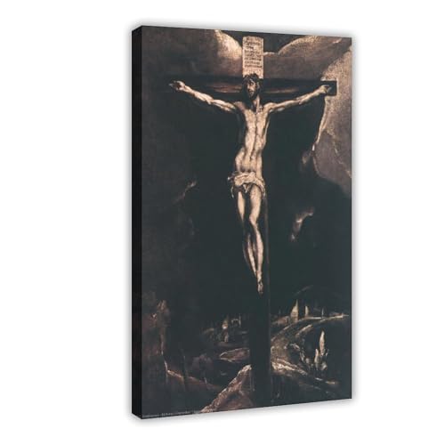 Impression sur toile Christ sur la croix El Greco tableau decoration murale salon 40x61