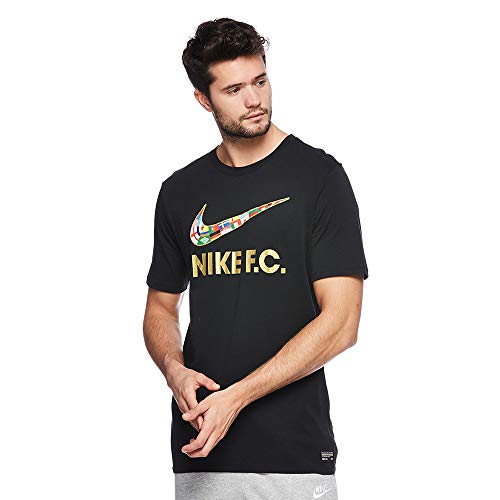 Celtic FC Nike シャツ Mサイズ 黒 Nike Fc Swoosh Flag Sports T-shirt for Men - Black/Metallic