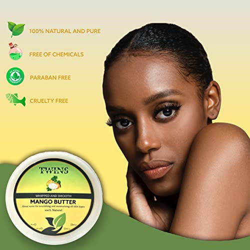 Twins Personal Care Whipped Mango Butter - 8Oz. - All Natural Mango Butter - Great For Dry Skin, Body Butter, Body Cream And Lotions, Smooth For All Skin Types #TOP2