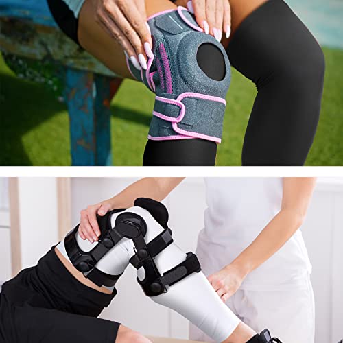 8 Pcs Knee Brace Undersleeve Knee Sleeve For Under Brace Closed Patella Knee Compression Sleeve Breathable Leg Sleeves For Men Women Thigh Shin Knee Support For Sports Protector, 3 Color (Large) #TOP4
