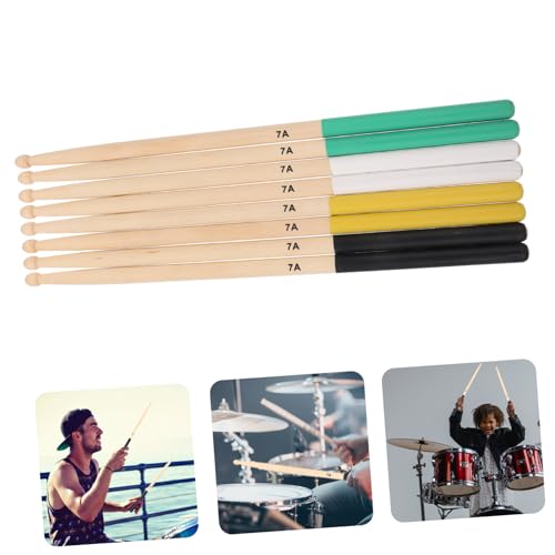 Baquetas de madera maple antideslizantes para batería 4 pares miniatura 4