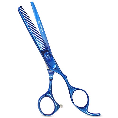 Equinox Professional Razor Edge Series Ciseaux de barbier pour effiler les cheveux 16,5 cm Titane Cover