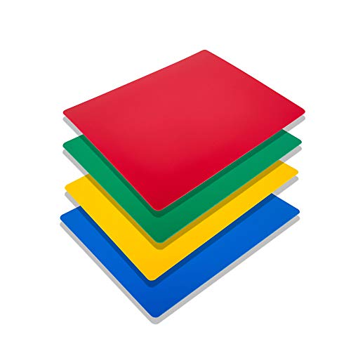 Professional Kitchen Cutting Board Mats - Flexible 4 Color Set, 15 X 12 Inch Nsf #TOP2