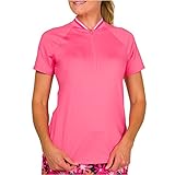 Jofit Apparel Women’s Athletic Clothing Short Sleeve Raglan for Golf & Tennis, Size Small, Salmon