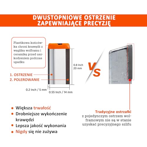 SHARPAL 129N ostrzałka do narzędzi ogrodowych, ostrzałka do noży, nożyczek, siekier, maczet, ostrzy kosiarki (szybka regulacja krawędzi tnącej/usuwanie zadziorów)
