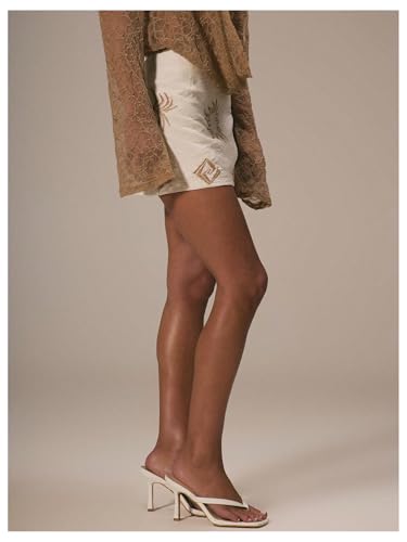 SOLY HUX Women's Embroidered Low Rise Skirt Summer Bodycon Mini Beach Vacation Skirts3