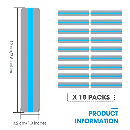 18 Pack Reading Guide Strips Colored Overlay Highlight Bookmarks Reading Strips Help With Dyslexia For Crystal Children And Teacher Supply (Blue) #TOP1