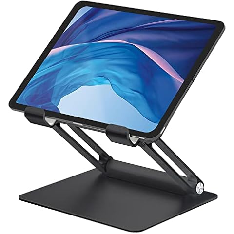 ALASHI Soporte de sobremesa para tabletas, Soporte multiángulo Ajustable para tabletas, Negro Cover