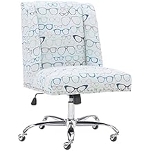 Linon Home Decor Brookville Glasses Office Chair, Ivory