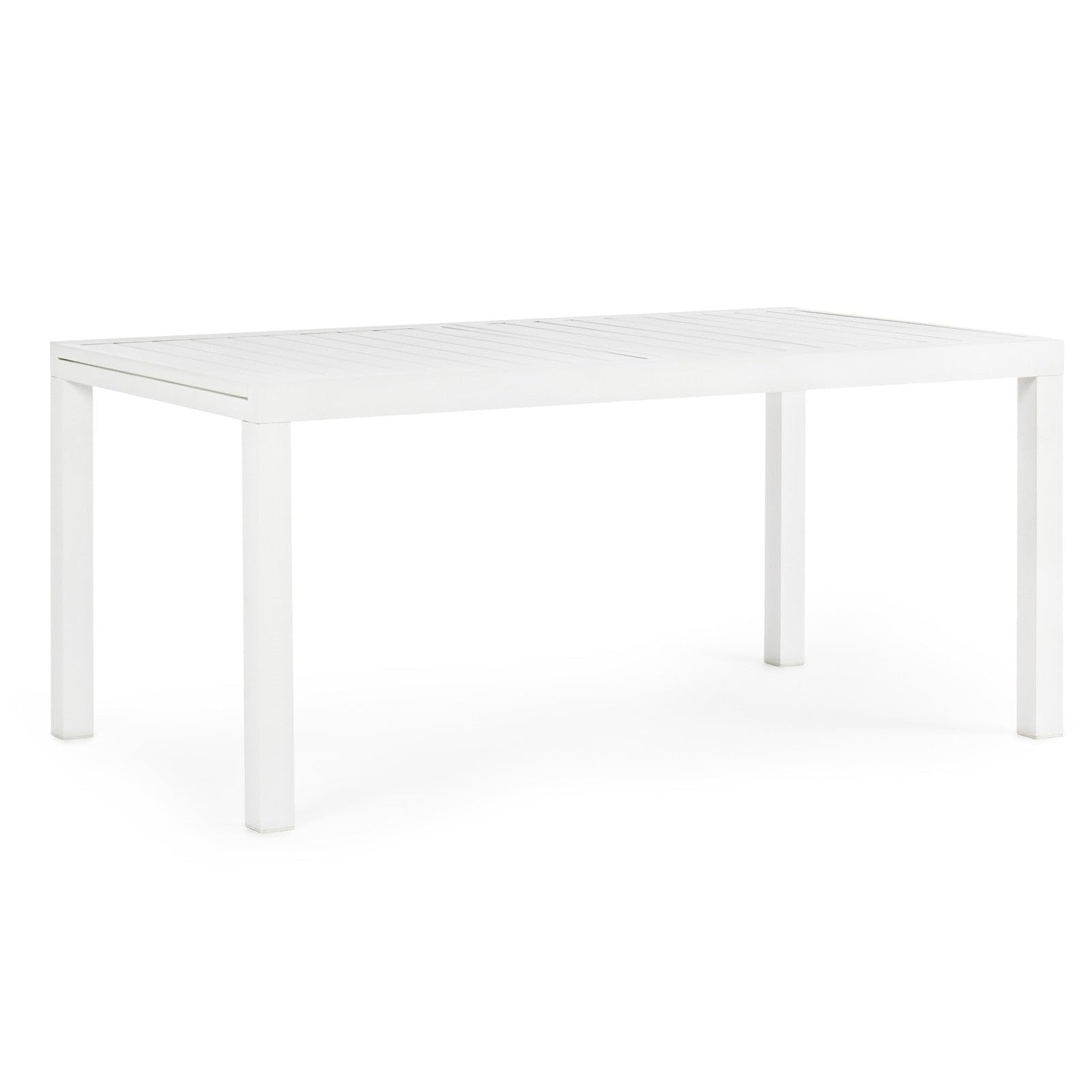 Decor Space Tavolo allungabile Fuerteventura in alluminio Bianco dogato da esterno per giardino (Tavolo/160-240 x 90 cm)