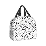 Algranben Polka Dot Lunch Bags for Teen Women Insulated Aesthetic Lunch Box Thermal Tote Cooler