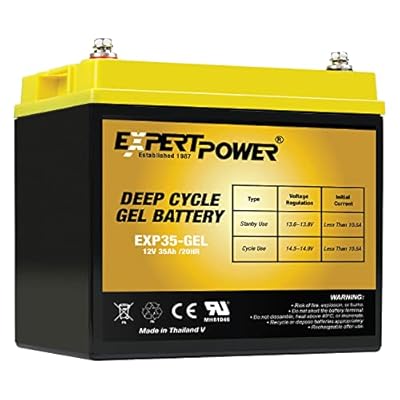 ExpertPower 12V 35AH Gel Battery Replaces UPS Backup Interstate DCM0035L