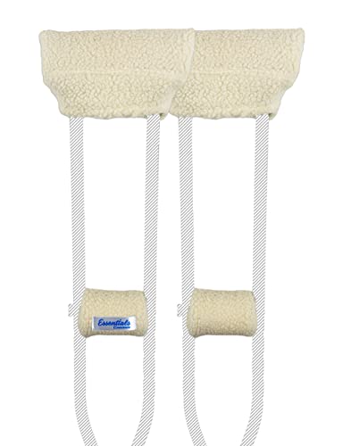 Crutcheze Essentials Crutch Pads Ultra Thick & Plush - Sherpa Fleece Underarm And Hand Grip Padded Covers For Adult & Youth Crutches #TOP17