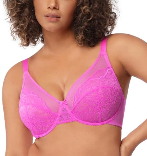 HSIA Minimizer Bras for Women Enchante Full Coverage Underwire Bras Plus Size Lifting Floral Lace Bra for Heavy Breast - Image 2