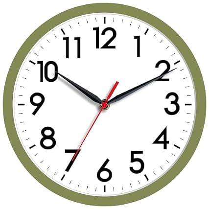 AKCISOT Wall Clock 8 Inch Silent Non Ticking Modern Clocks Battery Operated Analog Small Classic photo AKCISOT Wall Clock 8 Inch Silent Non Ticking Modern Clocks Battery Operated Analog Small Classic