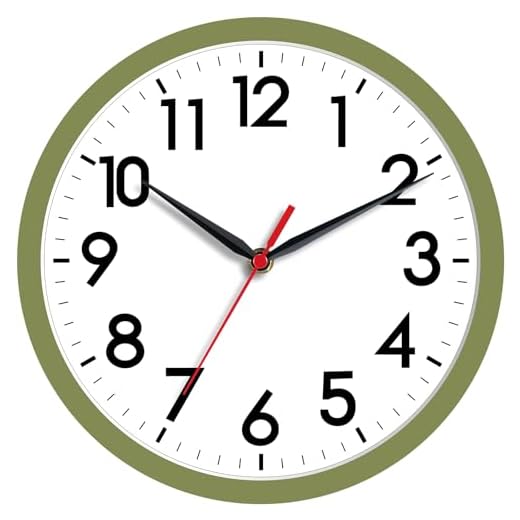AKCISOT Wall Clock 8 Inch Silent Non Ticking Modern Clocks Battery Operated Analog Small Classic