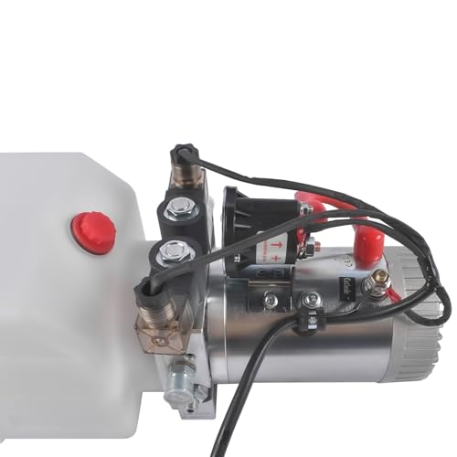 6 Quart Hydraulic Power Unit 1.6KW Power, 12V DC Double Acting Hydraulic Pump for Dump Trailer Car Lifting, Hydraulic Pump Power Unit, 6L Plastic Tank, 3200 PSI Max Pressure Weonefit by Weonefit - Used condition - Image 9