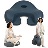 Ergonomic Meditation Cushion with Foot Rest & Carry Strap – Large Floor Cushion for Adults – Meditation Seat & Yoga Cushion for Mindfulness, Sound Healing & Reiki