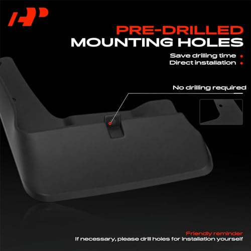 A-Premium Set of 4PCS Mud Flaps Splash Guards Mudguards Mudflaps Compatible with Toyota Sienna, 2016-2020, MPV, 2WD, Black Color, Front LH RH and Rear LH RH by A-premium - Image 5