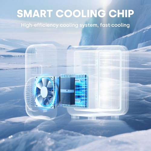 Enventor Mini Fridge 6 Litre/ 8 Can, AC+12V DC Power, Portable Cooler & Warmer, Small Fridge for Bedrooms, Car, Skincare, Fruit and Drinks, Black - Image 3