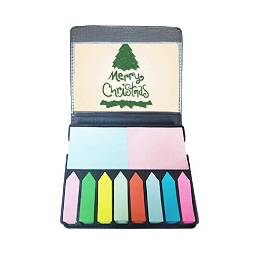 Marque-page autocollant sapin de Noël, signet vert amovible pour ne plus perdre sa page