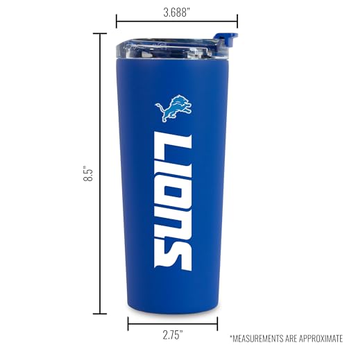 Image of Rico Industries NFL Football 24oz Stainless Steel Tumbler with Lid and Dual Functioning Lid