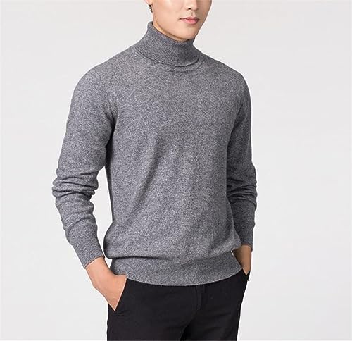 Jegsnoe Men Turtleneck Cashmere Cotton Blend Jumper Autumn Winter Pullover Sweater2