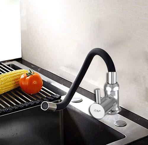 ZAP High Grade Brass Single Lever Kitchen Swan Neck with 360 Swivel Spout & Flexible Silicone Spout (Pluto) (B08M48N8FB) Amazon Price History, Amazon Price Tracker