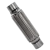 WestMotive, Exhaust Flex Pipe, 3'x12'x 16' Heavy Duty Stainless Steel Double Braid Flexible Tube Overall Length