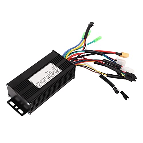 Tbest Controlador para Bicicleta Eléctrica Motor sin Escobillas 24V 36V 48V 500W 750W 3 Modos Onda Sinusoidal 26A Accesorios Modificados Scooters Aleación de Aluminio