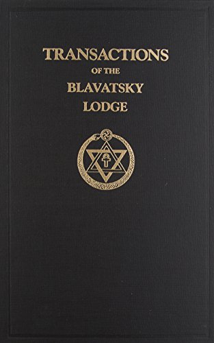 Transactions of the Blavatsky Lodge 0938998056 Book Cover