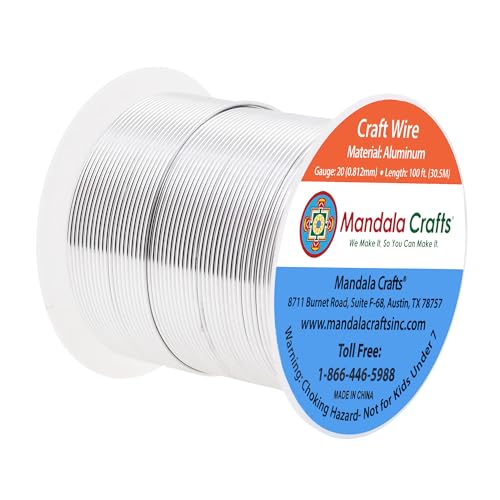 image for Mandala Crafts 20 Gauge Anodized Aluminum Craft Wire for Jewelry Makin