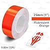32ft 9.80m Self-Adhesive Vinyl Pin Stripe Line Decal Sticker Tape - FLUORESCENT ORANGE, 1.0" | 25mm. Suitable for Cars, Vans, Motorcycles, Bikes, Models, Tuning & Styling, and much more #1