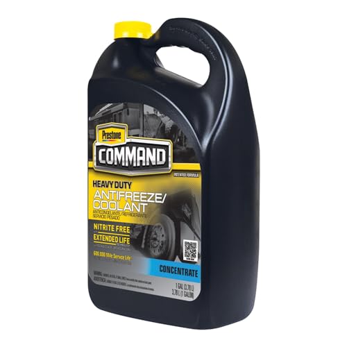 Prestone Command Nitrite Free Extended Life Antifreeze and Coolant Concentrate, Yellow, 1 Gallon, Pack of 6