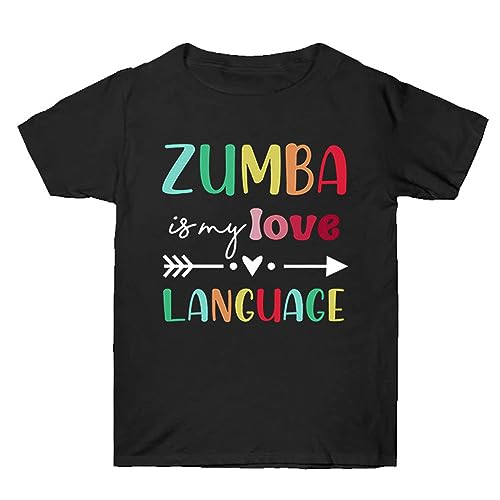 Camiseta de Zumba para Mujer Carta Imprimir Equipo Cuello Manga Corta Entrenamiento de Verano Tops Camiseta Casual para Bailar Fitness