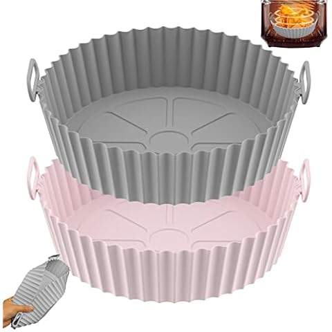 2 Piezas Olla de Silicona para Freidora de Aire Cover