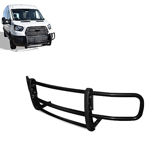 Black Horse SPARTAN Grille brush Bumper Guard Modular Black Compatible with 2015-2019 Ford Transit-150|2015-2019 Ford Transit-250|15-19 Transit-350-17FOTRMA