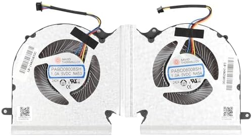 New CPU + GPU Cooling Fan for MSI GE66 GP66 MS-1544 MS-1545 N453 N454 PABD08008SH, GE66 10UH 10UG 10UE 11UH 11UG 11UE 12UHS 12UGS, GP66 10UH 10UG 11UH 11UG 12UGS 12UHSO (RTX 30)