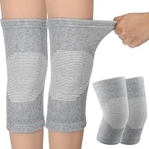 Sibba Bamboo Knee Sleeve Compression Knee Brace Elastic Support Breathable Knee Pads Leg Wraps Thicken Knee Wraps Non-Slip Joint Stability Weightlifting Gym Workout Sports High-Intensity Training