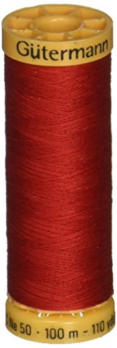 Hilo Natural de Algodón 110 Yardas Rojo Brillante miniatura 1