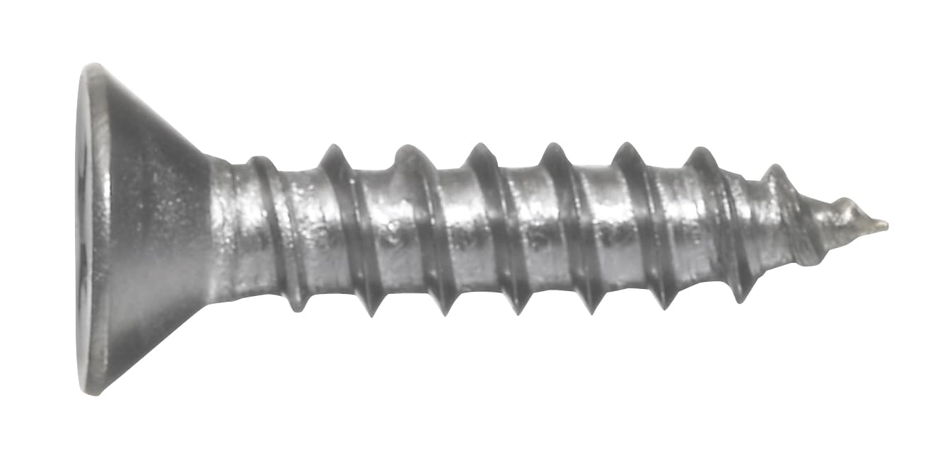 # 6 x 5/20,3 cm viti per legno a testa piatta, Phillips Drive, tipo 316 marine grade in acciaio INOX, filettatura parziale, finitura brillante, quantità 100