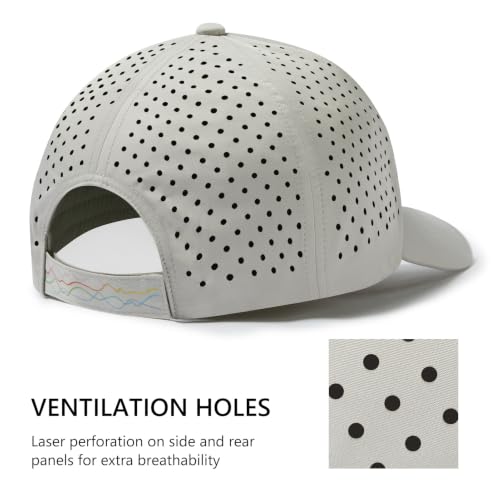 Image of UPF 50+ Performance Water Resistant Baseball Cap Lightweight Breathable Hat Golf Running Boat Hiking for Men Women