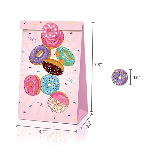 ABOOFAN 3 Partidas saco de embalagem saco de doces de rosquinha saco de festa donuts saquinhos de la