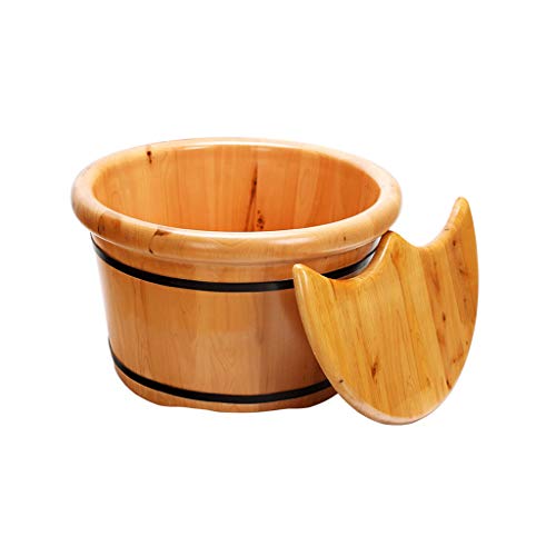 Cubeta de Madera para Baño de Pies 25x42 cm con Tapa
