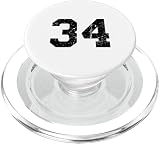 Numero #34 SETTA SPORT SEMPA NUMERO DI VARSITY BLACK PopSockets PopGrip per MagSafe