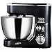 Mikser stoiska, 600 W szafy żywnościowej Mikser z 4 litrowym miską miksującą, 6 prędkości mikser kuchenny elektryczny, w tym ugniata, śmiga,Black